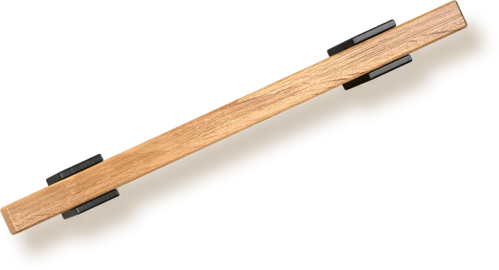 RiexTouch XT10 Handle, 224 mm, lacquered natural oak/black stained oak, F100%