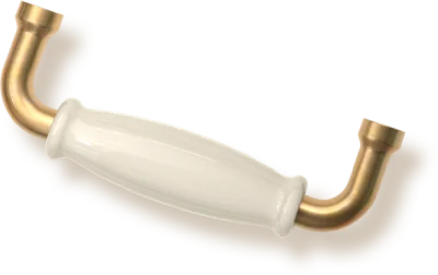 RiexTouch XR21 Handle, 96 mm, patinated gold/porcelain